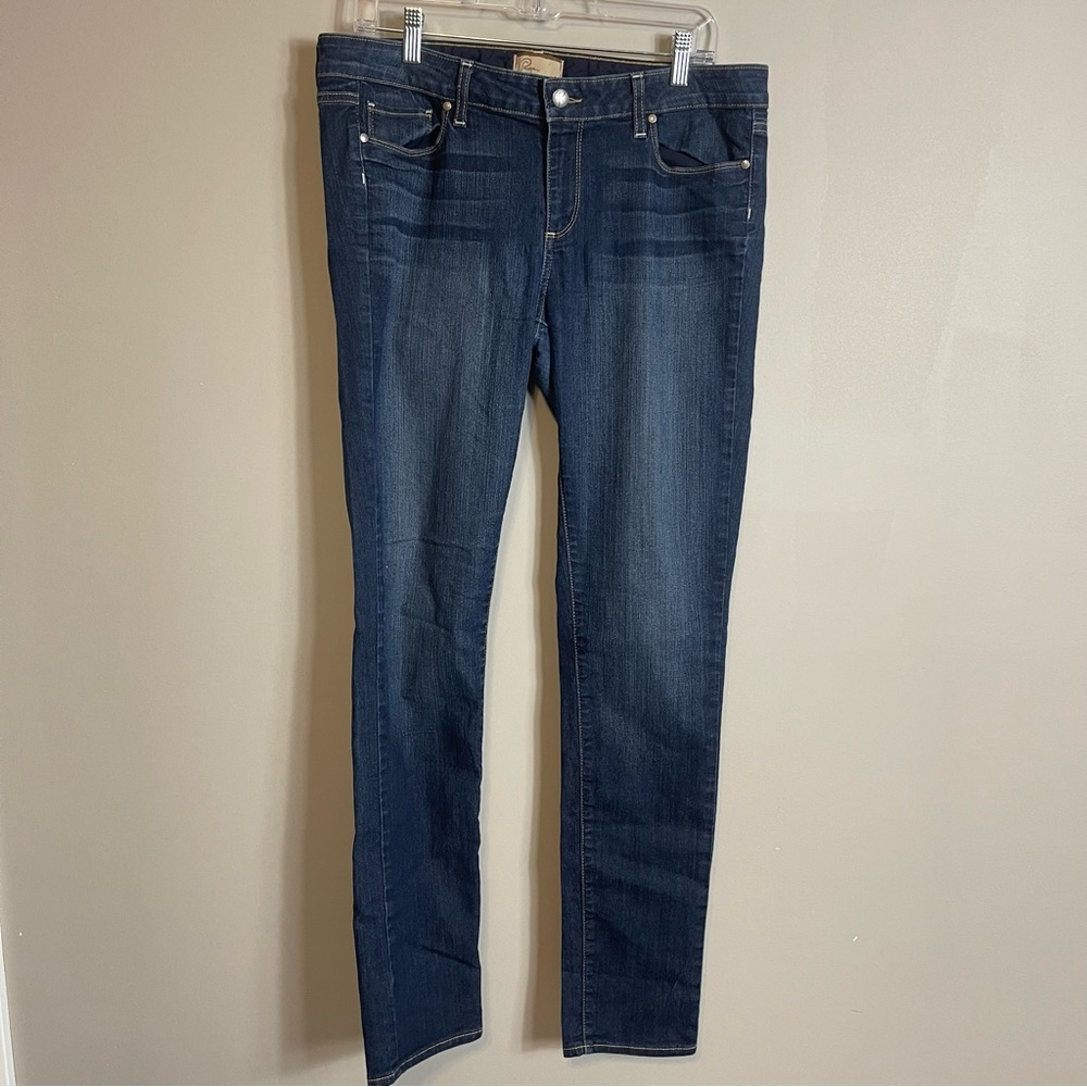 Paige Jeans Peg Skinny Style Size 32 Dark Wash Jeans Skinny Leg Denim